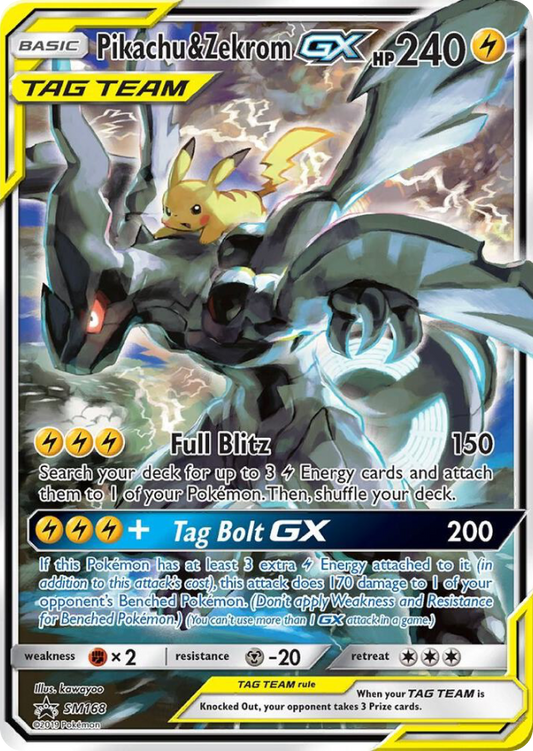 Pikachu & Zekrom GX SM168